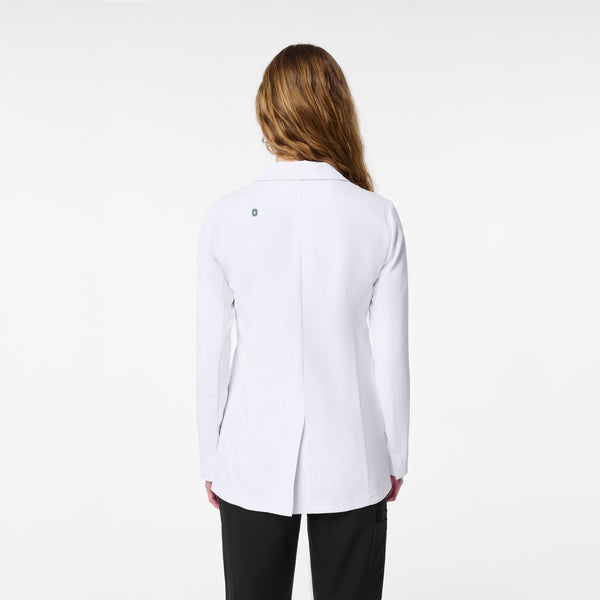 women's White Bellevue - Short Slim Lab Coat