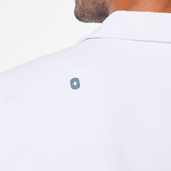 men's White Harlem - Slim Short Lab Coat