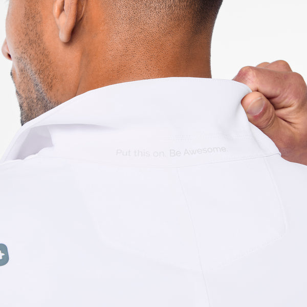 men's White Harlem - Slim Short Lab Coat