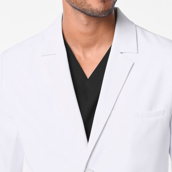 men's White Harlem - Slim Short Lab Coat