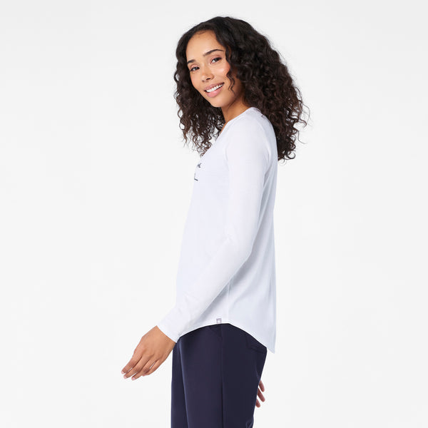 women's Optic White My First Name is Doctor Supersoft - Longsleeve Underscrub
