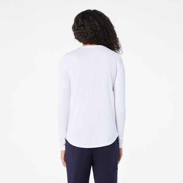 women's Optic White My First Name is Doctor Supersoft - Longsleeve Underscrub