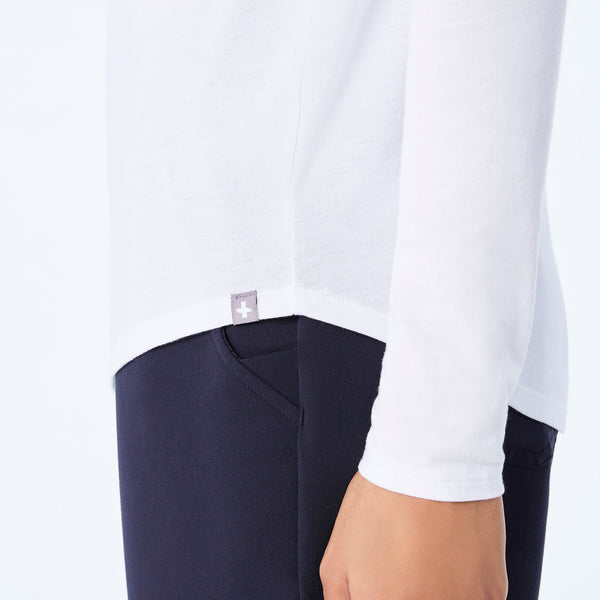 women's Optic White My First Name is Doctor Supersoft - Longsleeve Underscrub