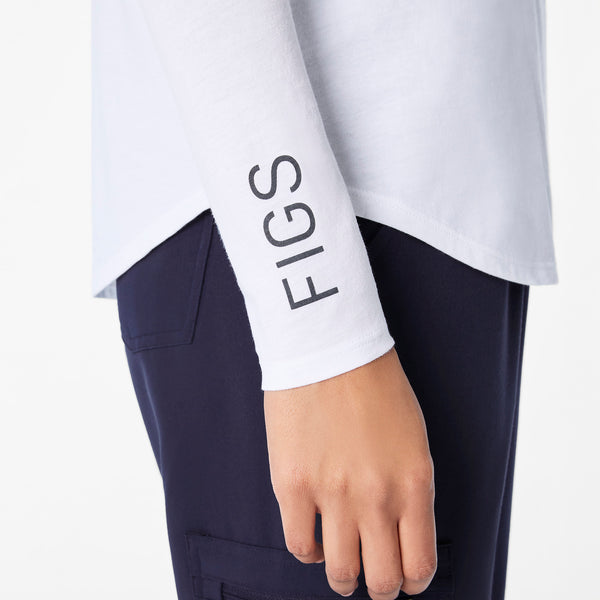 women's Optic White My First Name is Doctor Supersoft - Longsleeve Underscrub