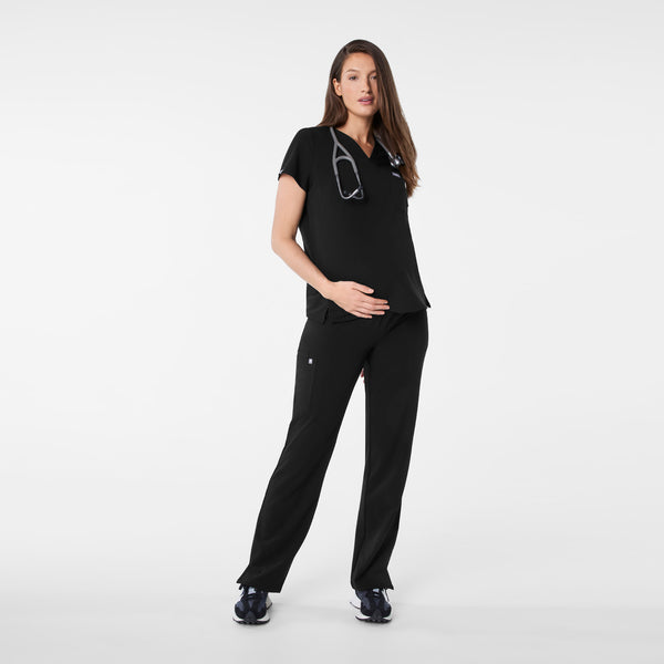 women's Black Kade - Petite Maternity Straight Leg Scrub Pant™