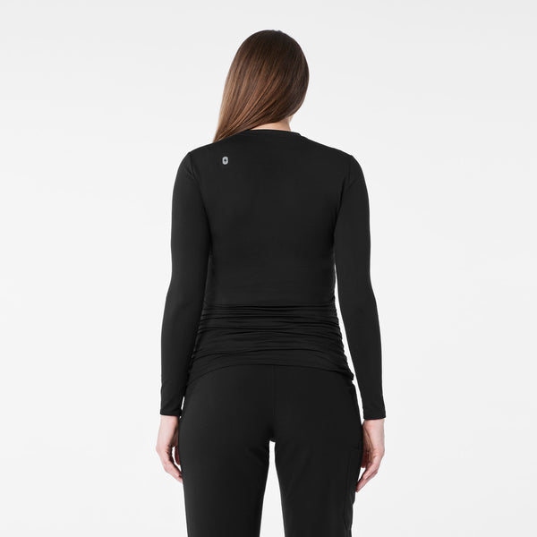 Women's Black Cary Maternity - Long-Sleeve Underscrub