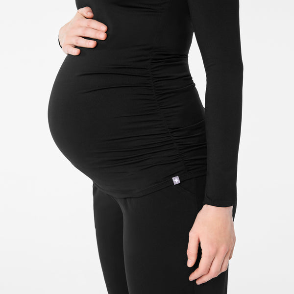 Women's Black Cary Maternity - Long-Sleeve Underscrub