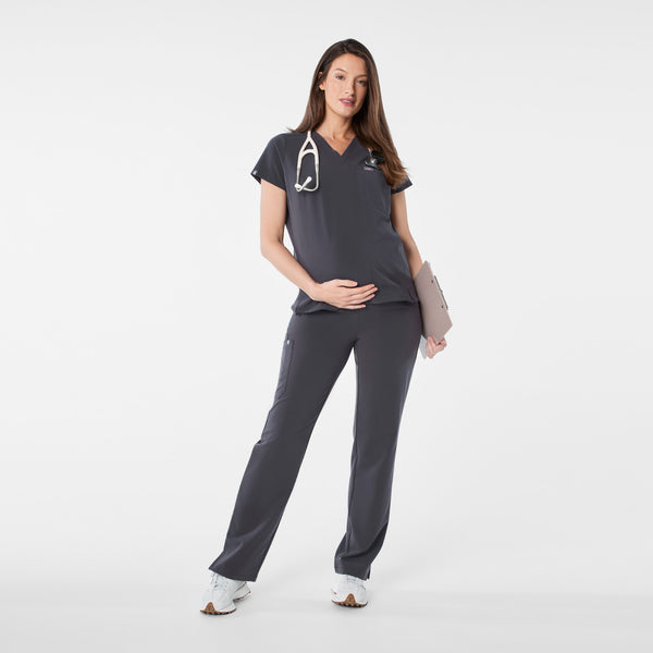 women's Charcoal Kade - Tall Maternity Straight Leg Scrub Pant™