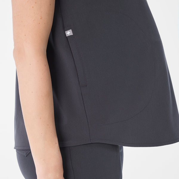 women's Charcoal Rafaela Maternity  -  Scrub Top™