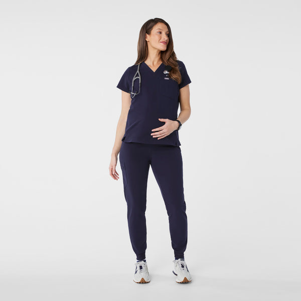 women's Navy Catarina Maternity V-Neck -  Scrub Top™