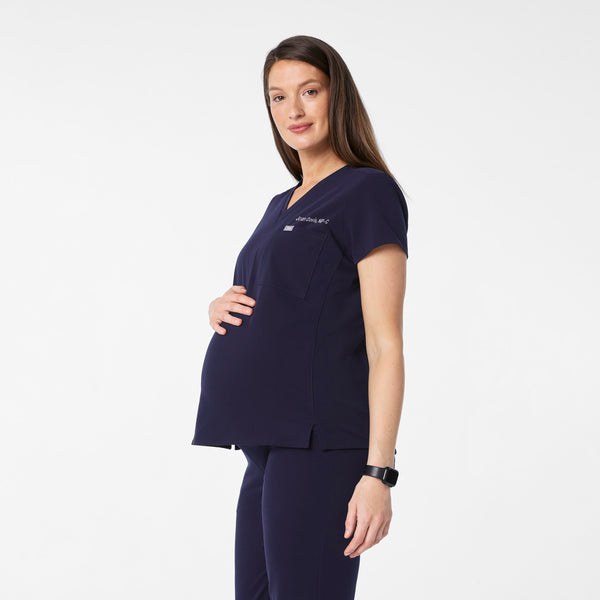 women's Navy Catarina Maternity V-Neck -  Scrub Top™