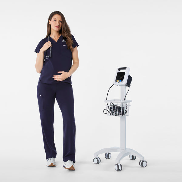 women's Navy Kade - Petite Maternity Straight Leg Scrub Pant™