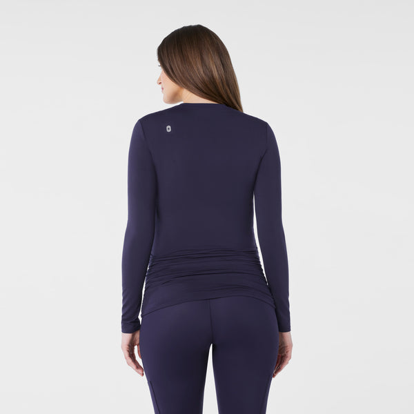 women's Navy Cary Maternity - Long-Sleeve Underscrub