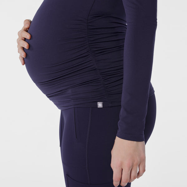 women's Navy Cary Maternity - Long-Sleeve Underscrub