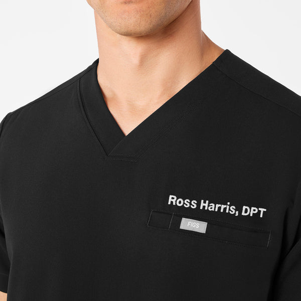 men's Black Abbott V-Neck - Scrub Top