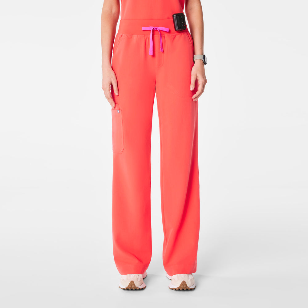 women's Fireside High Waisted Isabel Wide Leg - Scrub Pant