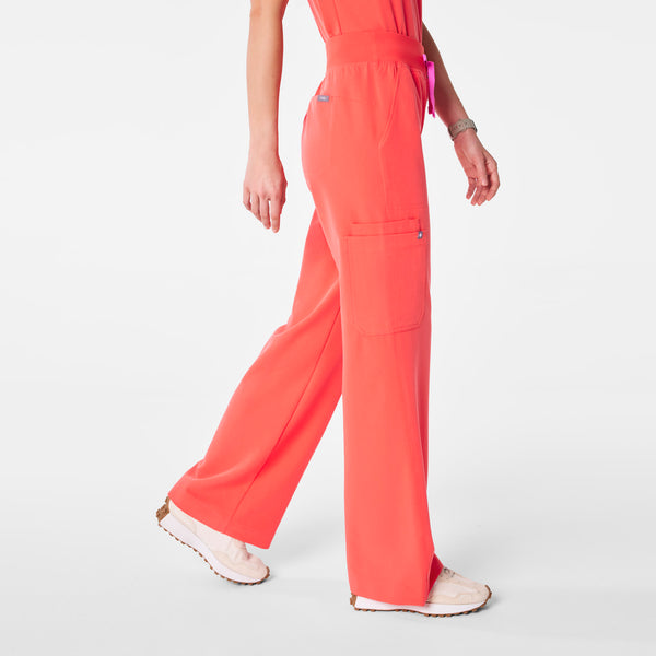 women's Fireside High Waisted Isabel Wide Leg - Scrub Pant
