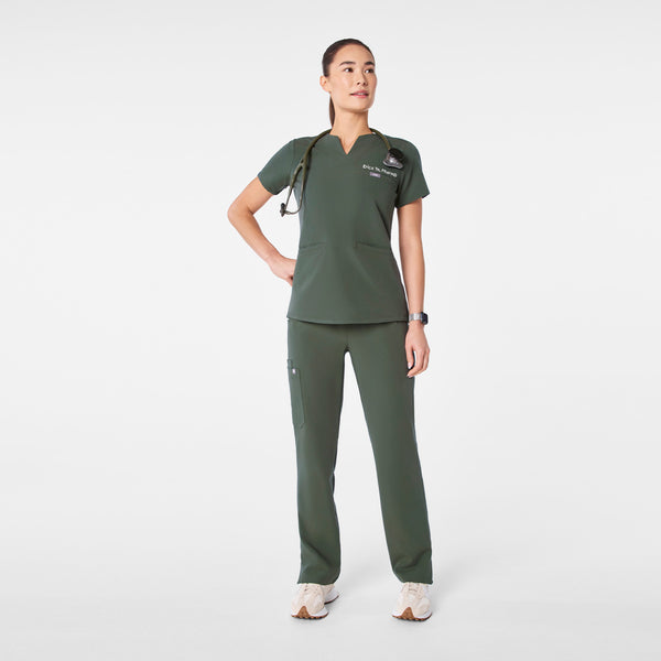 women's Moss Kersey Notch Neck - Scrub Top