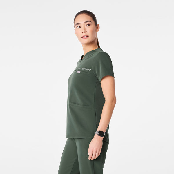 women's Moss Kersey Notch Neck - Scrub Top