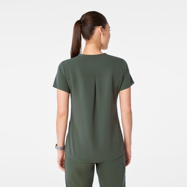 women's Moss Kersey Notch Neck - Scrub Top