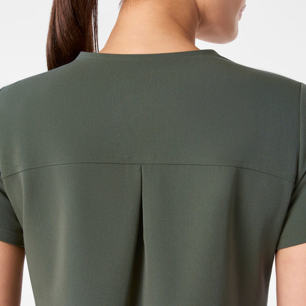 women's Moss Kersey Notch Neck - Scrub Top