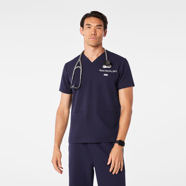 men's Navy Abbott V-Neck - Scrub Top