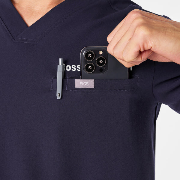 men's Navy Abbott V-Neck - Scrub Top