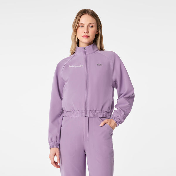 women's Purple Haze Cropped Sydney - Scrub Jacket
