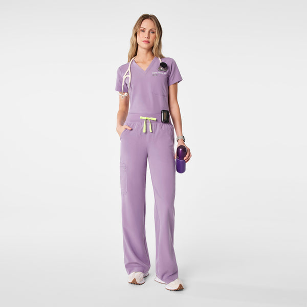women's Purple Haze High Waisted Isabel Wide Leg - Scrub Pant
