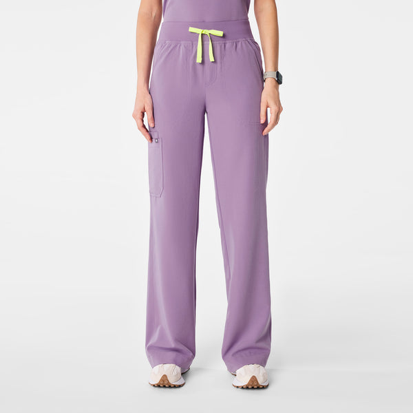women's Purple Haze High Waisted Isabel Wide Leg - Scrub Pant