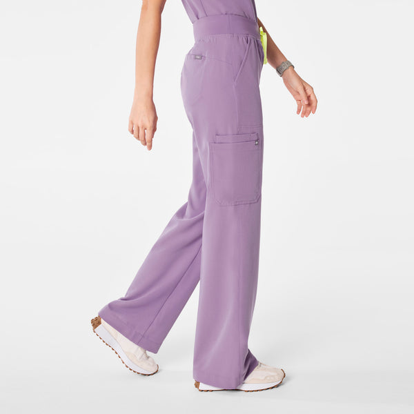 women's Purple Haze High Waisted Isabel Wide Leg - Scrub Pant