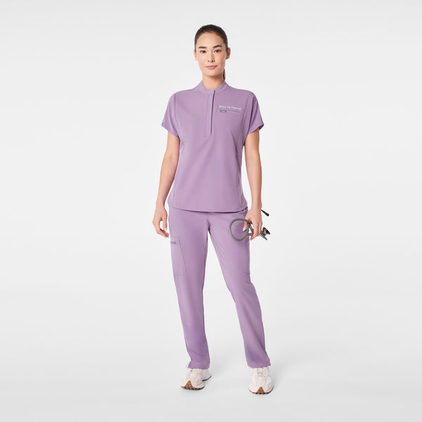 women's Purple Haze Montex - Mock Neck Scrub Top