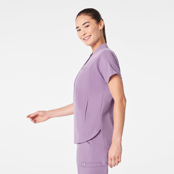 women's Purple Haze Montex - Mock Neck Scrub Top