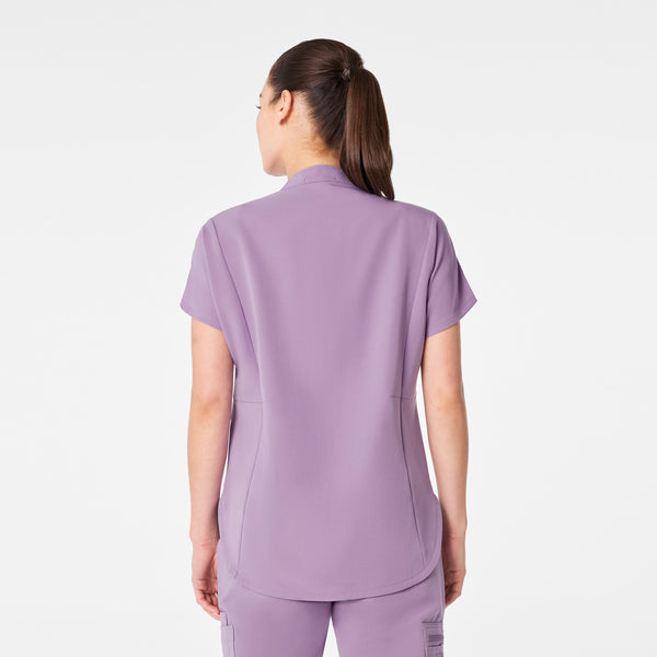 women's Purple Haze Montex - Mock Neck Scrub Top