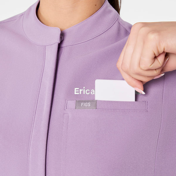 women's Purple Haze Montex - Mock Neck Scrub Top