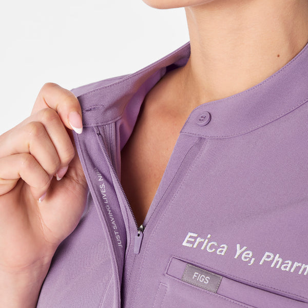 women's Purple Haze Montex - Mock Neck Scrub Top
