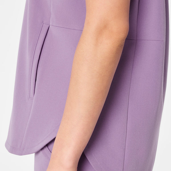 women's Purple Haze Montex - Mock Neck Scrub Top
