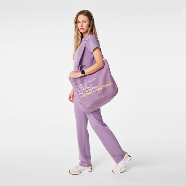 Purple Haze A Very Large Needle - Detachable Strap Tote