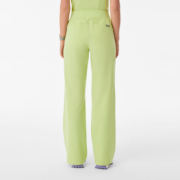 women's Sea Mist High Waisted Isabel Wide Leg - Scrub Pant