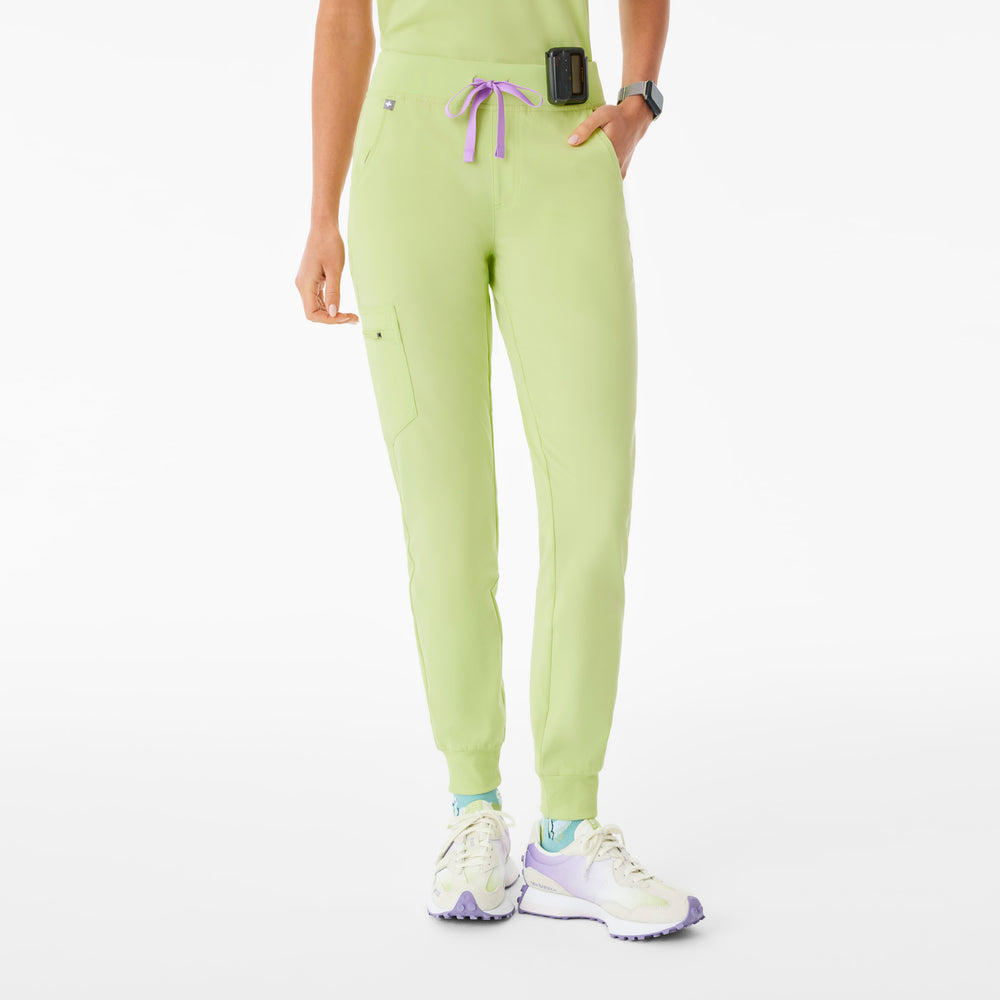 women's Sea Mist High Waisted Zamora - Petite Jogger Scrub Pant™