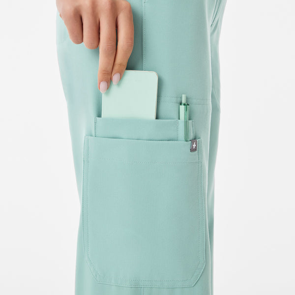 women's Seaglass High Waisted Isabel Wide Leg - Scrub Pant