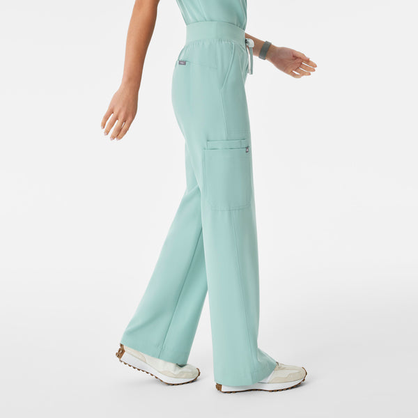 women's Seaglass High Waisted Isabel Wide Leg - Scrub Pant