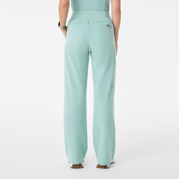 women's Seaglass High Waisted Isabel Wide Leg - Scrub Pant