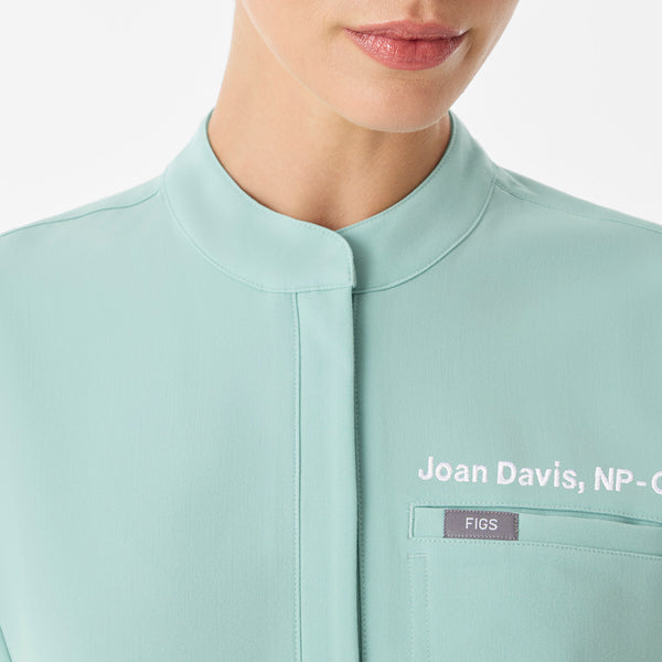 women's Seaglass Montex - Mock Neck Scrub Top