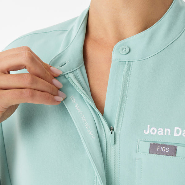 women's Seaglass Montex - Mock Neck Scrub Top