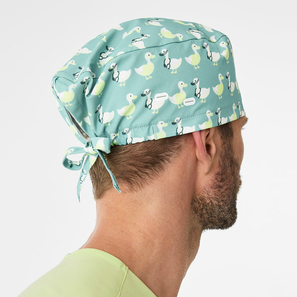 Seaglass Ducktor Print Modern - Classic Scrub Cap Buttonholes