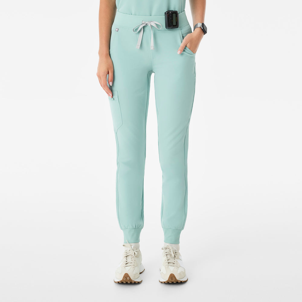 women's Seaglass High Waisted Zamora - Petite Jogger Scrub Pant™