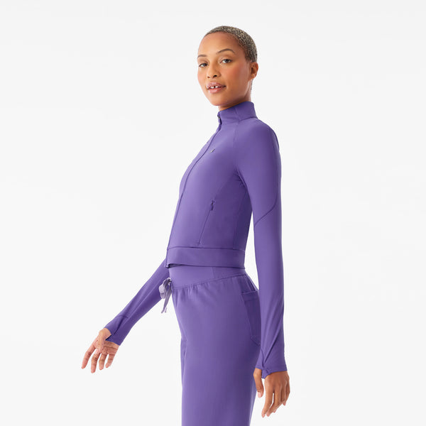 Women's Amethyst ContourKnit Cropped Scrub Jacket