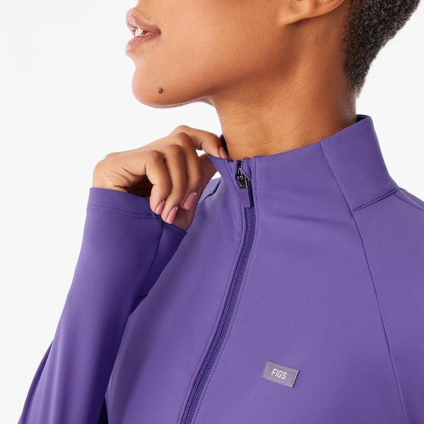 Women's Amethyst ContourKnit Cropped Scrub Jacket
