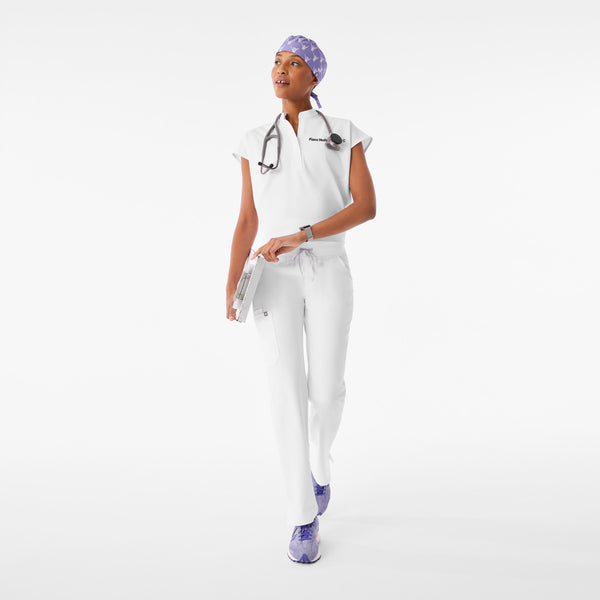 Amethyst Bone Print FIGS Scrub Cap With Buttonholes